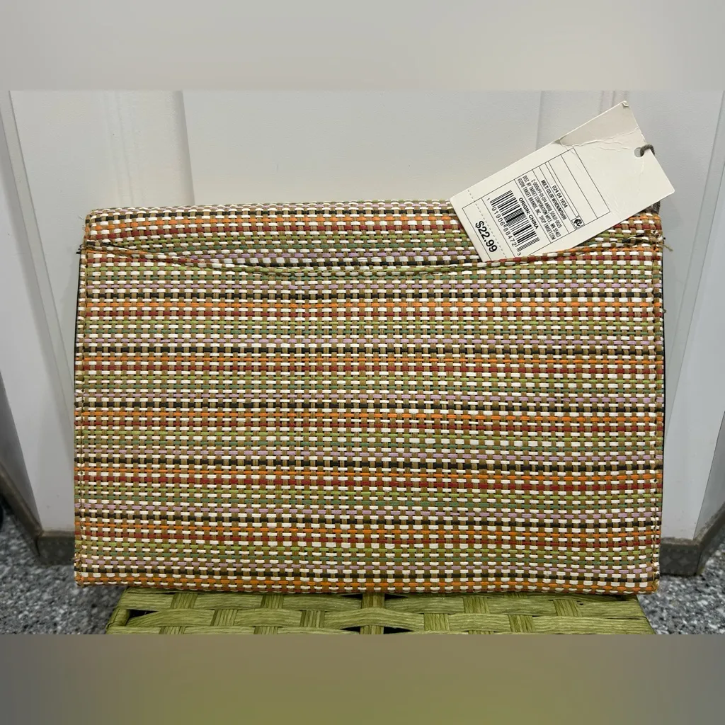 A New Day Multicolor Woven Snap Closure Clutch/Wristlet NWT - Image 2