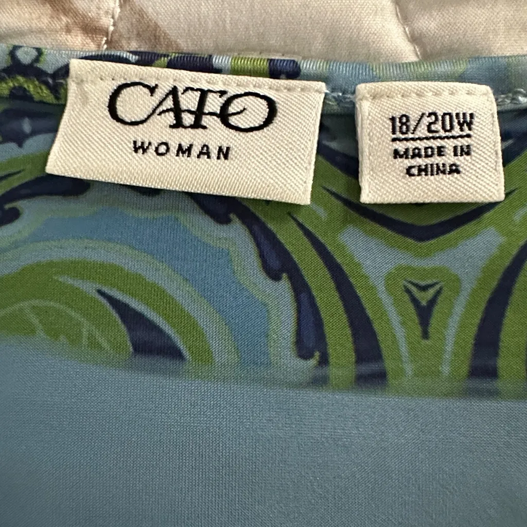 Cato Woman Tank Top With Sheer Poncho Size 18/20W - Image 7