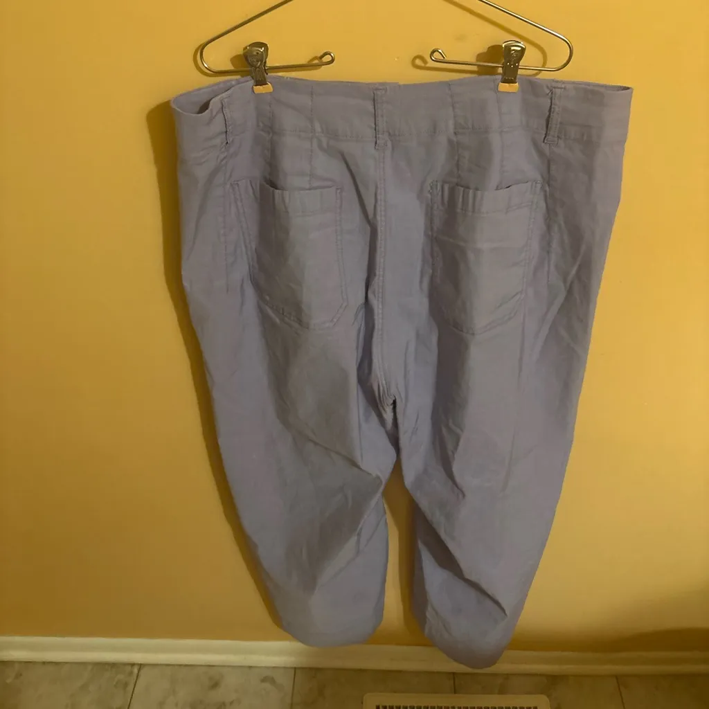 Anthropologie Maeve Colette Magic Fabric Crop Wide Leg Pants in Lilac - Image 5