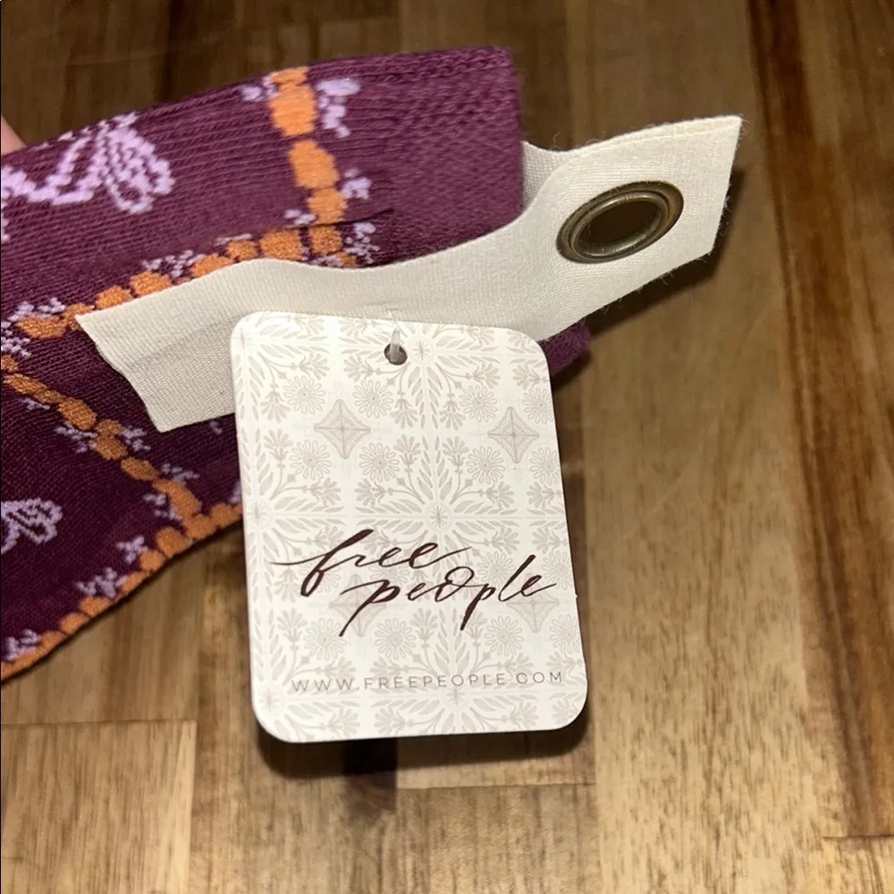 NWT Free People Tie A Bow Ankle Socks - Raspberry Ice - Image 6