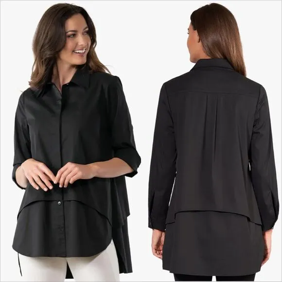 Stella Carakasi Twice As Nice Shirt Size Medium Black Natural Lux Organic Cotton - Image 2