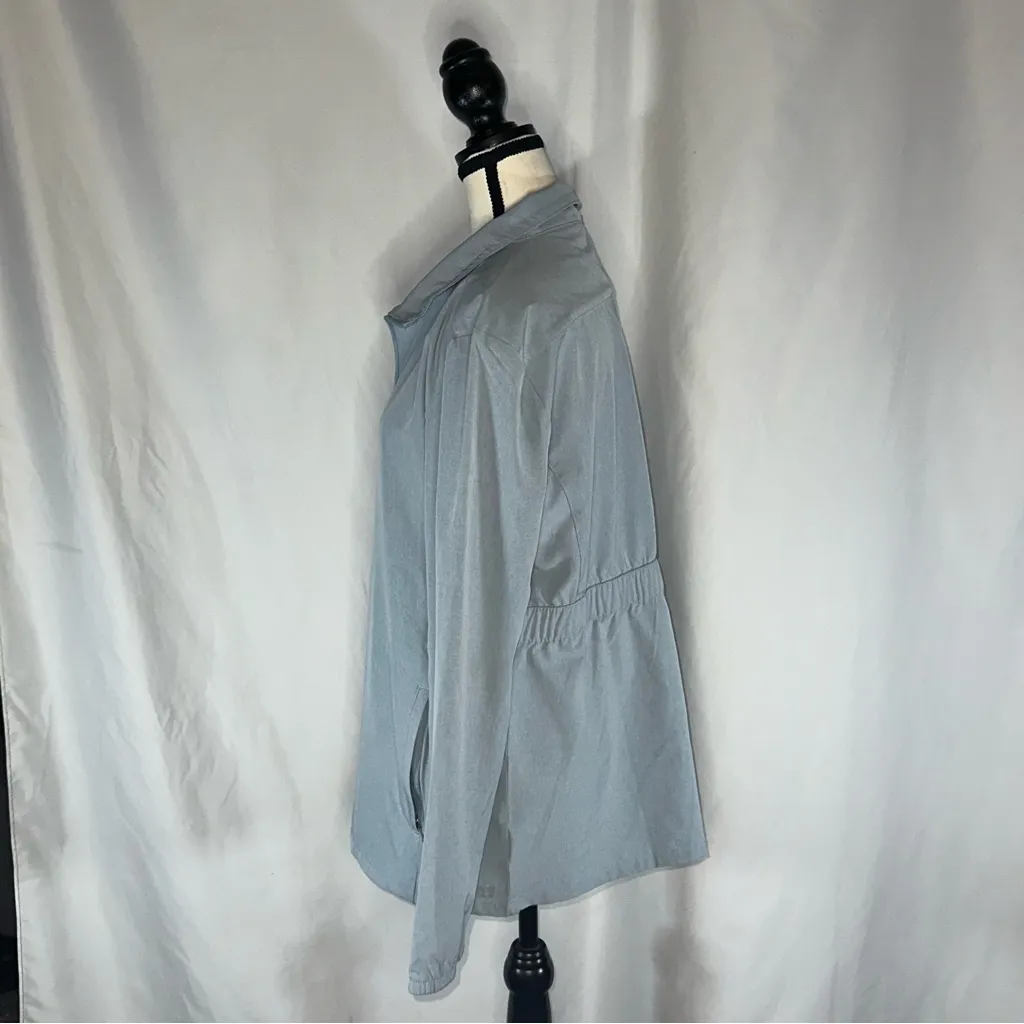 Hang Ten Jacket Women’s L Windbreaker Full-Zip Light Blue Athleisure UPF 50+ - Image 3