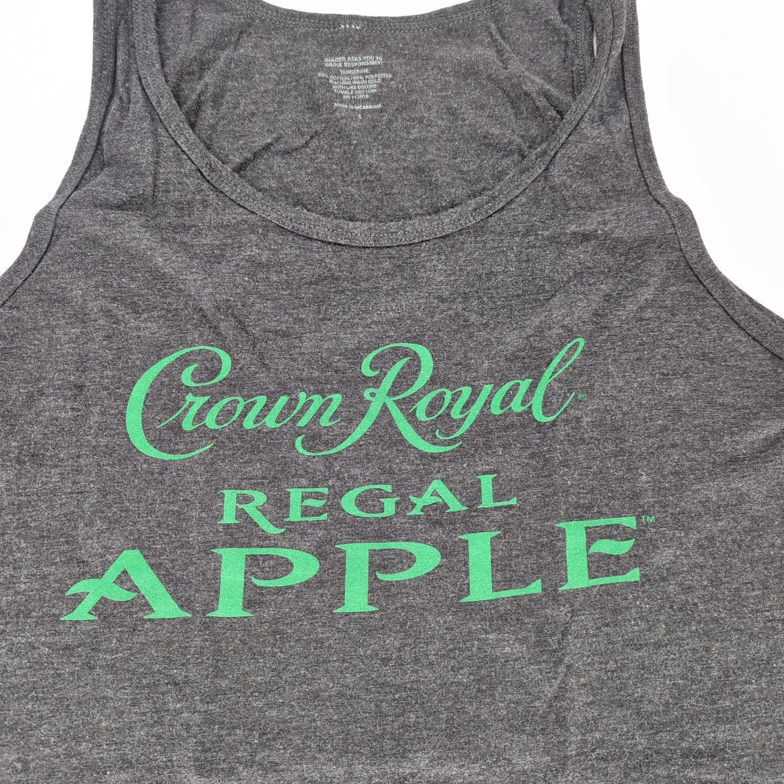 Crown Royal Regal Apple Women's Dark Grey/Gray Graphic Tank Top - Image 4