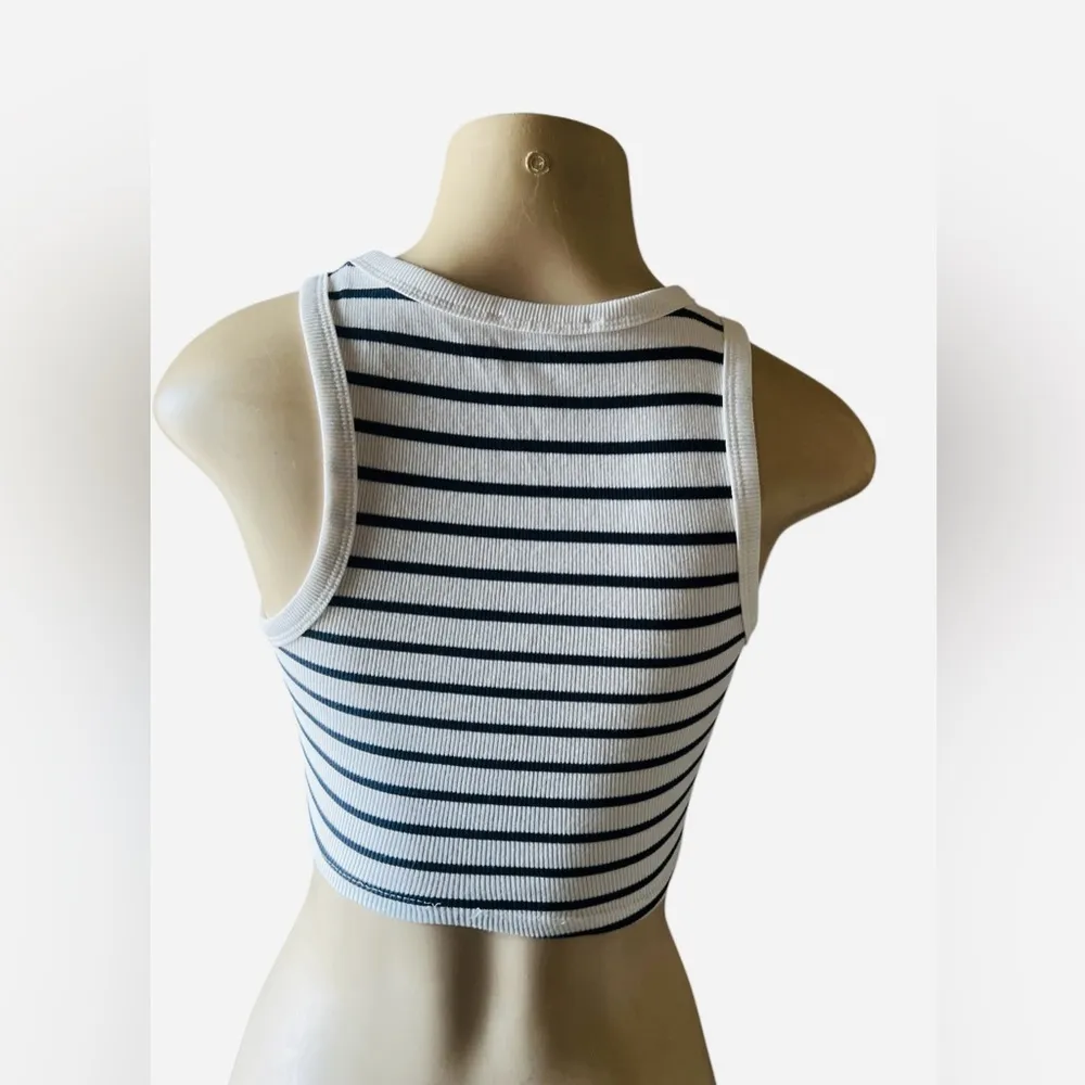 Zara women striped cropped tank - Image 9