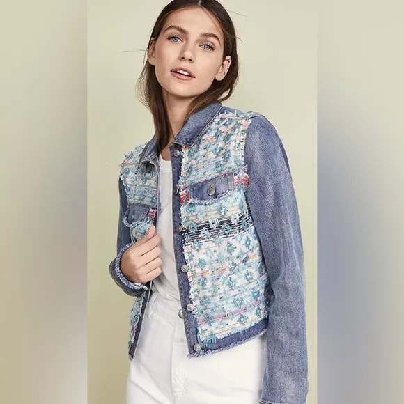 RAMY BROOK Murray Embellished Jean Jacket Small - Image 18
