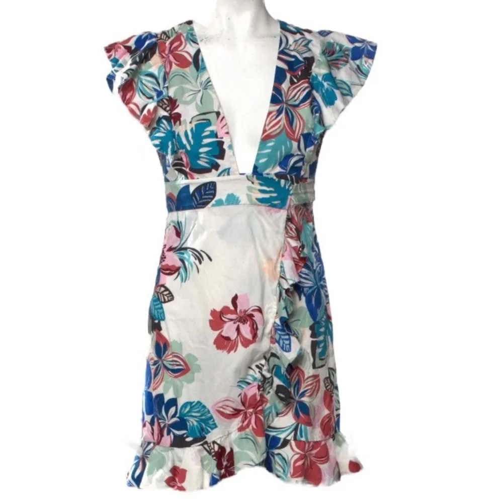 Alexis X REVOLVE Adena Mini Floral Wrap Dress XS - Image 4