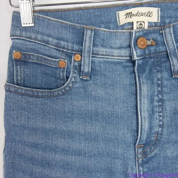 NEW Madewell Kick Out Crop Jeans in Cherryville‎ Wash: Raw-Hem Edition, 24 - Image 12