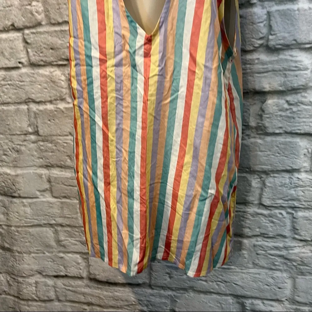 NWT Beach Riot Rainbow Striped Dress Women’s XS Coverup Beach Swim Dress - Image 7
