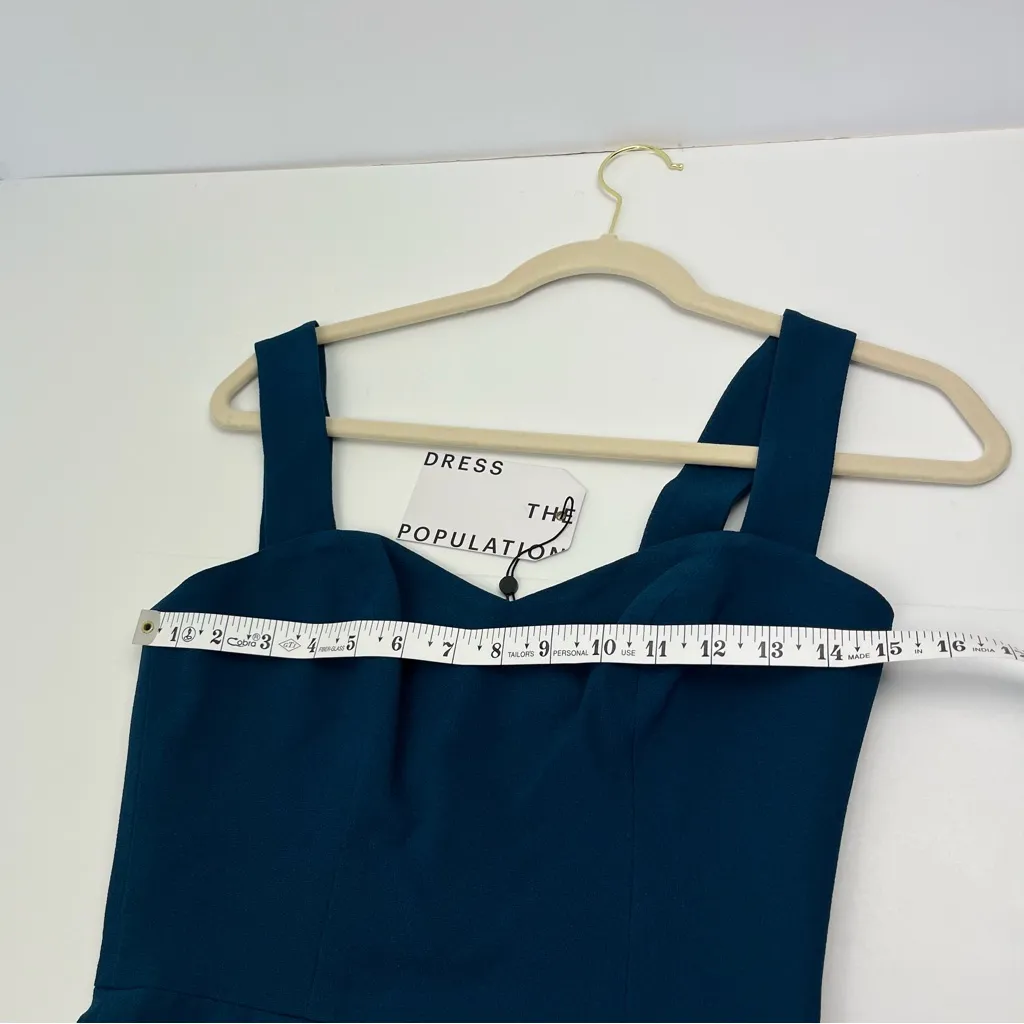 Dress the Population Nicole Sweetheart Cocktail Peacock‎ Blue SZ Small NEW *FLAW - Image 8