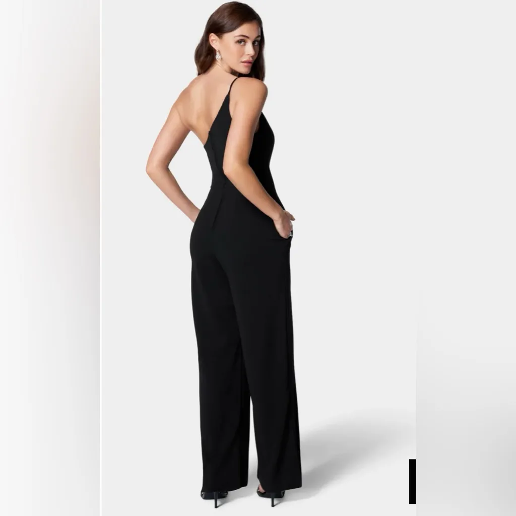 🆕Bebe Black One-Shoulder Jumpsuit - Image 3