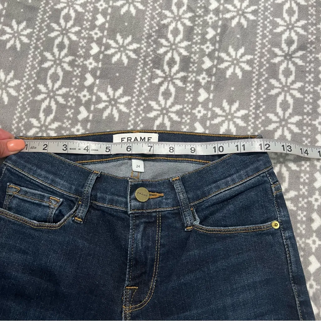 Frame‎ Denim Le Skinny De Jeanne in Prince Street Size 24 - Image 11