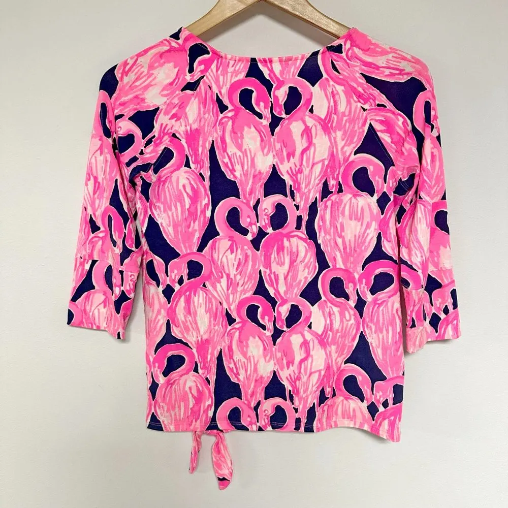 Lilly Pulitzer Waverly Flamingo Top - Image 6