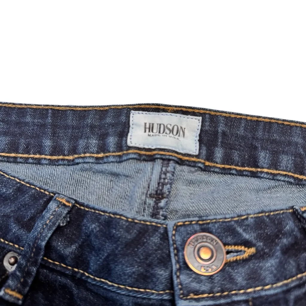 Hudson Signature Bootcut Jeans Dark Wash Mid-Rise Stretch Denim Size 26 in GUC - Image 7