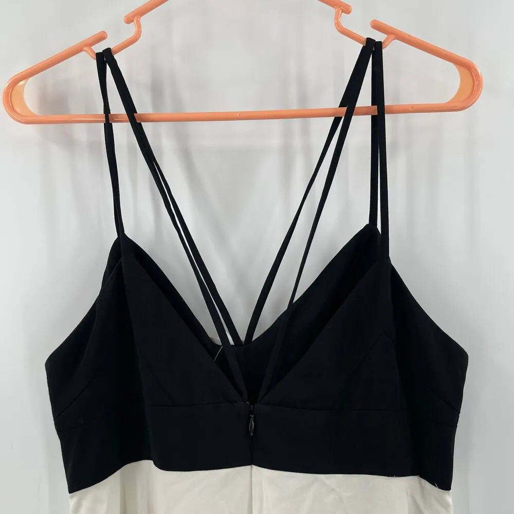 JILL STUART Maxi Dress Size 10 Black White Designer Luxury Gown Wedding Evening - Image 8