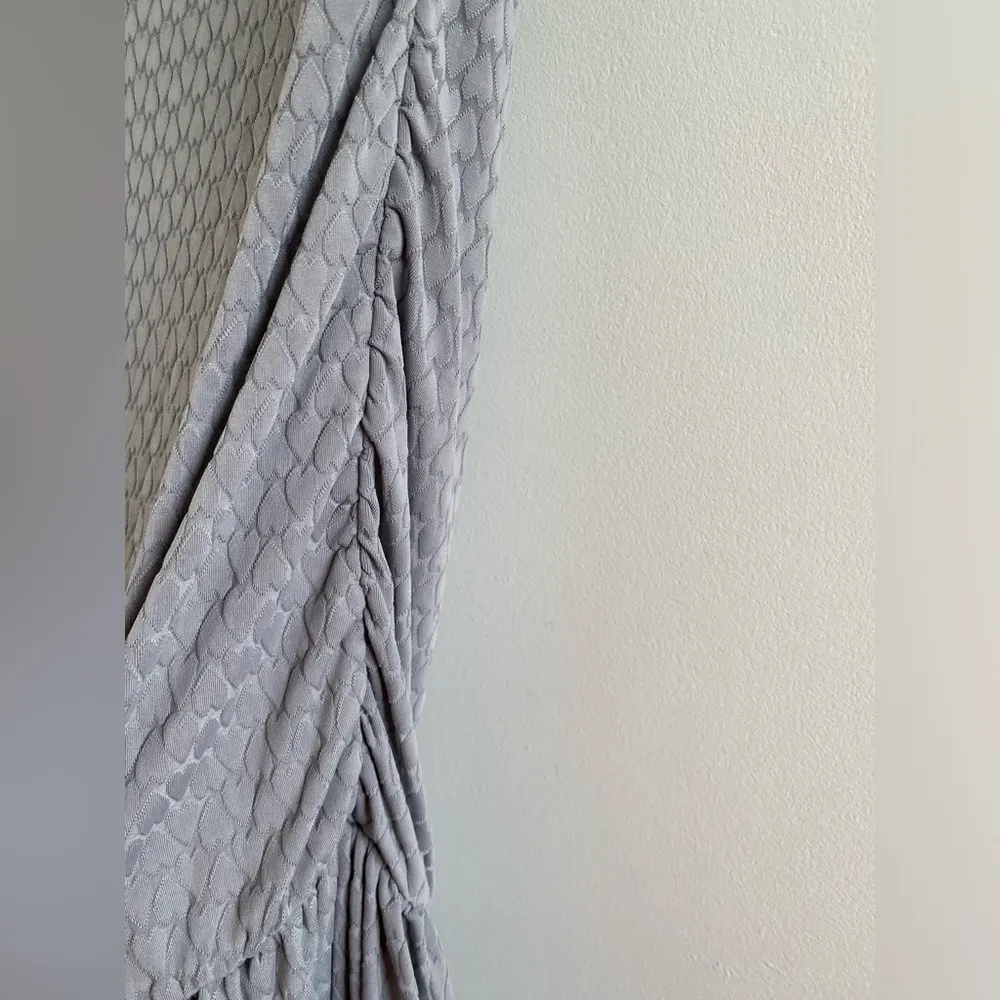 Ladies Of The Canyon Y2K Grey Heart Tube Top Ruffle Hem Mini Dress Size Large Gray - Image 5