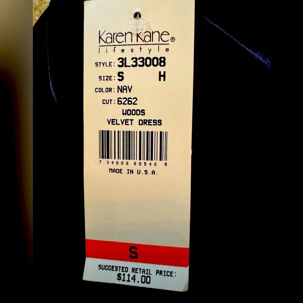 Karen Kane navy blue velvet stretch maxi dress and cardigan. Size S. NWT. - Image 3