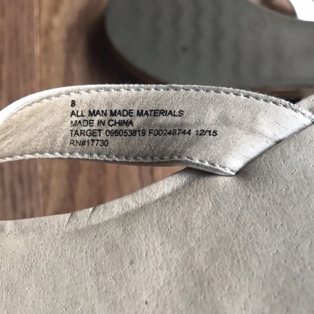 MERONA white cork platform flip flops - Image 4