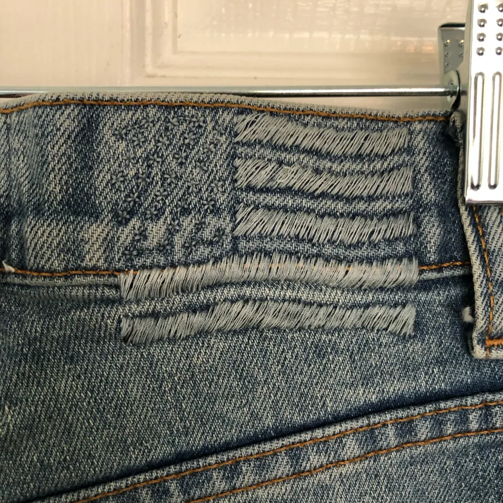 Revice Star Patch Light Wash Faded Denim Jeans Size 28 - Image 8