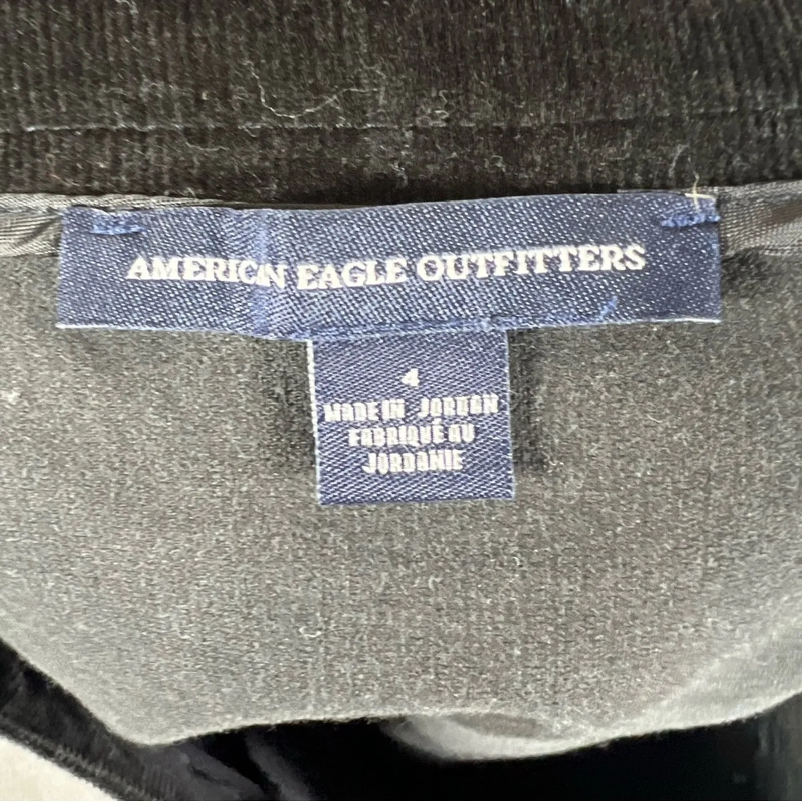 American Eagle Wrap Mini Skirt Womens 4 Black Pinwale Corduroy 90s Indie Sleaze - Image 4