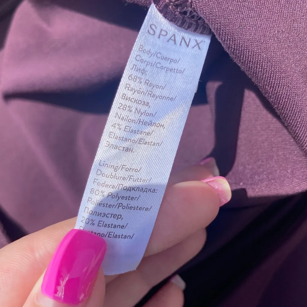 Spanx micro rib knit control top skimmer leggings purple 2X - Image 6