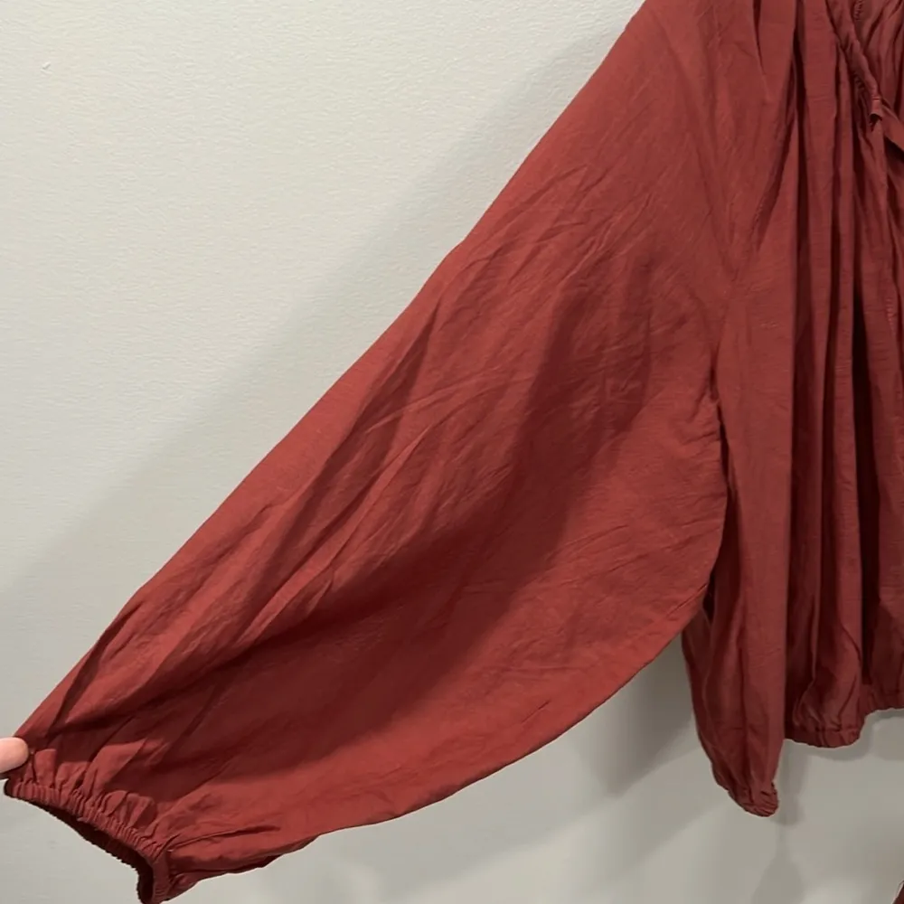 J. Crew Tassel Tie Front Crop Top in Color Chimney Size 3X NWT - Image 4