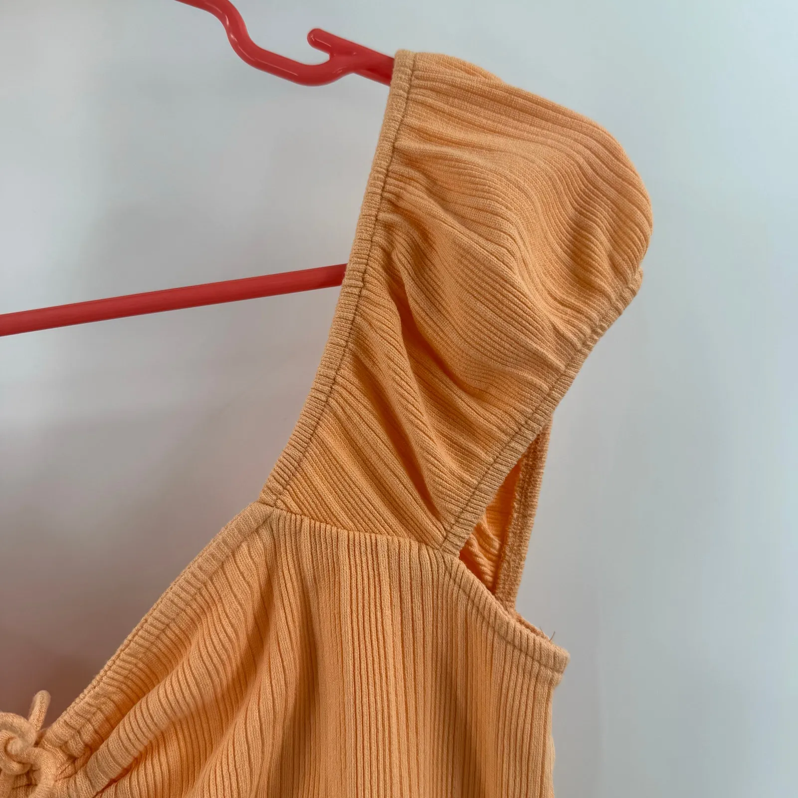 L*Space Sirena Dress Size Small Mini Ribbed Cantaloupe Beach Resort Vacation - Image 8