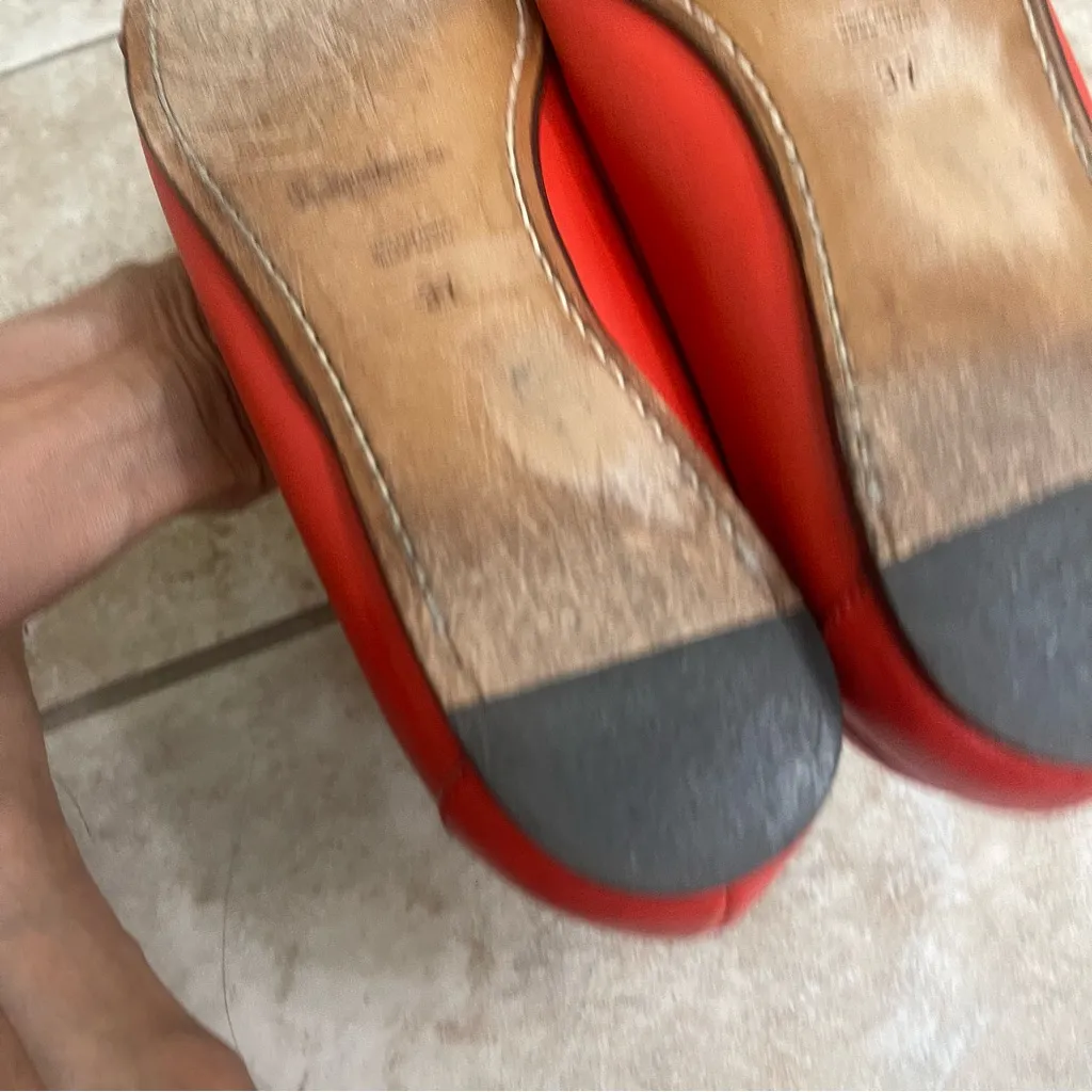 Rare Womens YSL Yves Saint Laurent Red Leather Flats Loafers Size‎ 37/ US 7 Size undefined - Image 12