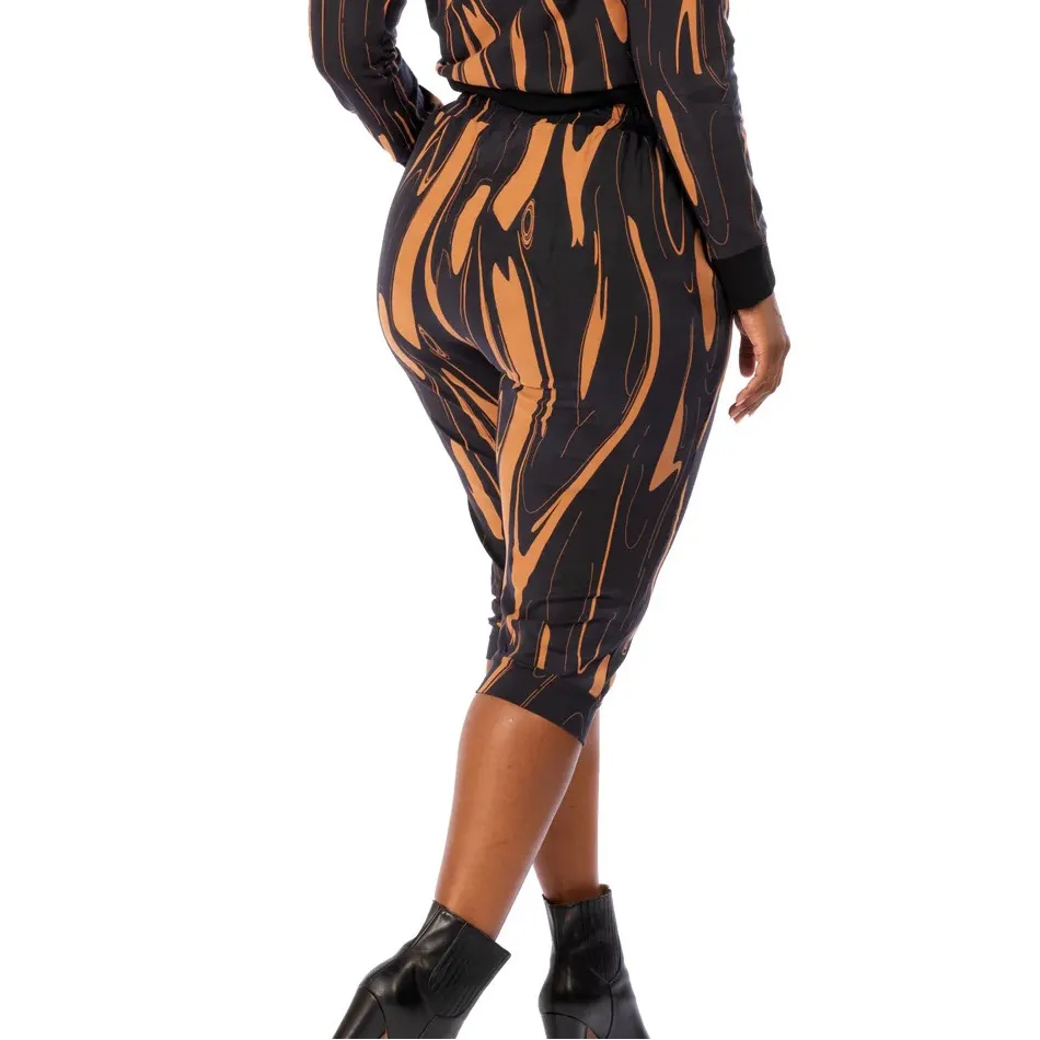 NWT Dai Moda Grounded Drop Crotch Sweatpants | Size: Medium Black - Image 2