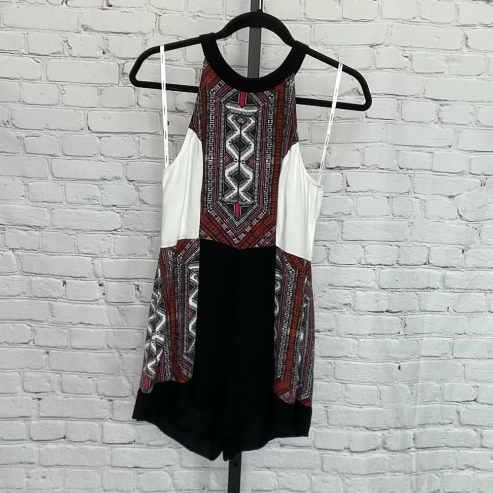 Mink Pink Pastel Neon Black Print Romper - Image 3