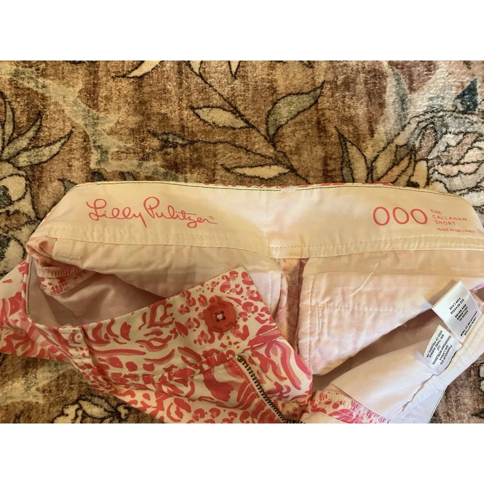 Lilly Pulitzer Lion Animal Print Hot Pink The Callahan Shorts Size 000 - Image 6