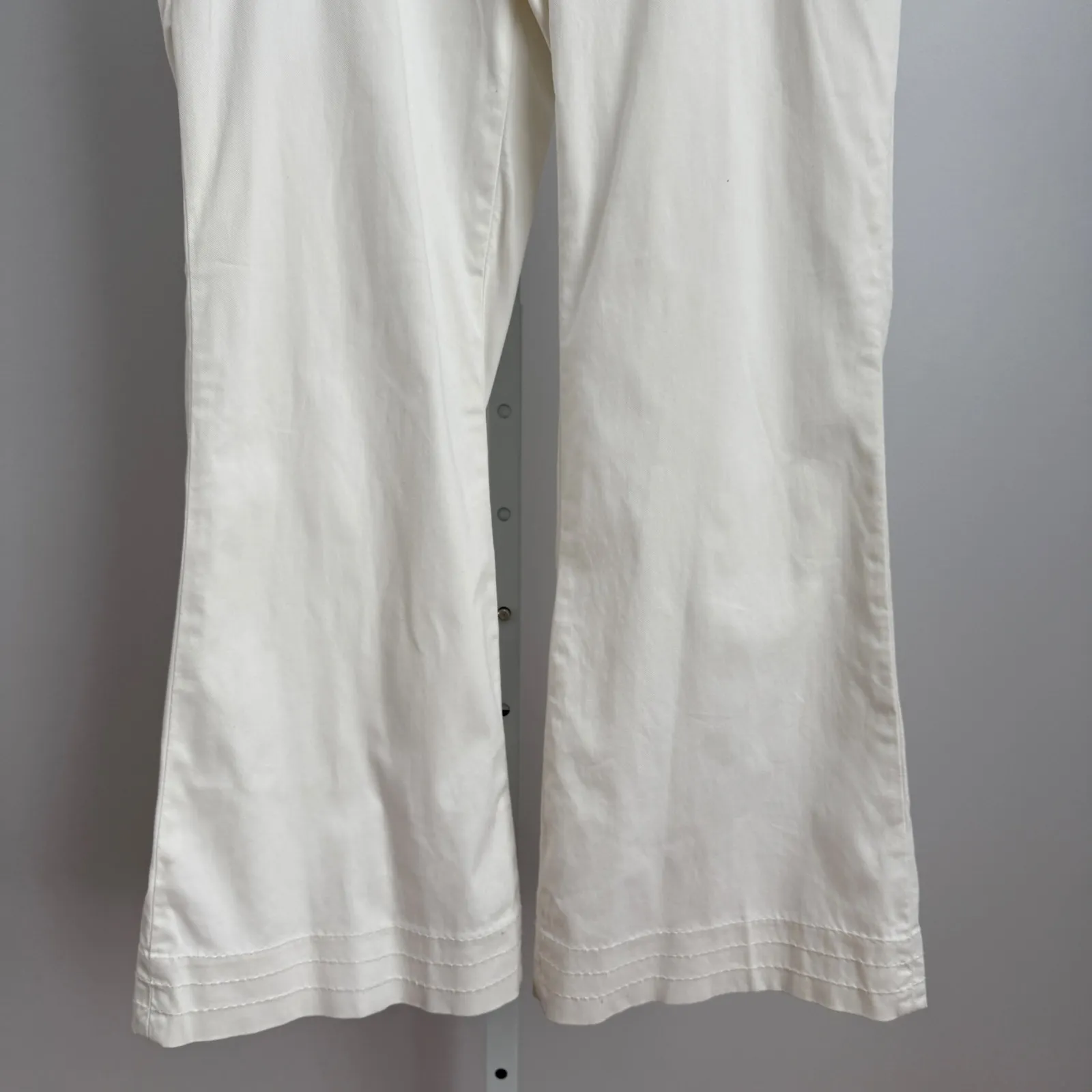 Banana Republic Martin Fit White Flare Leg Sailor Pants Women's Size 6P Petite‎ - Image 3