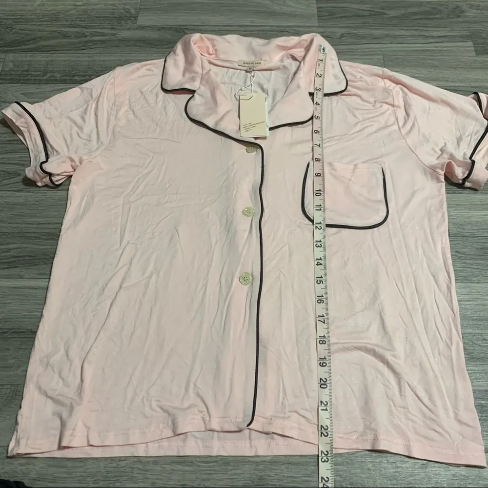 Morgan Lane Katelyn Frida Knit PJ Top; medium - Image 10