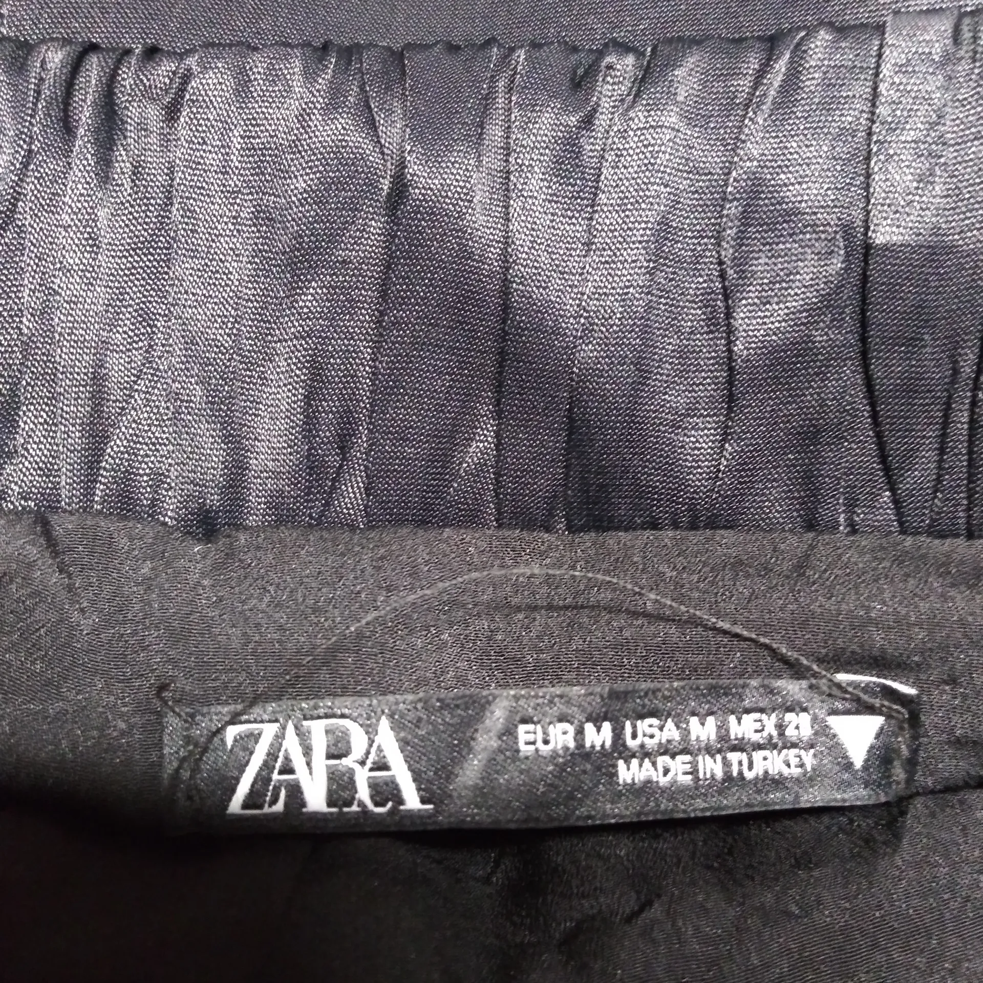 Zara Black Satin Halter Sleeveless Bustier Dress Neutral Mini LBD Size M - Image 8