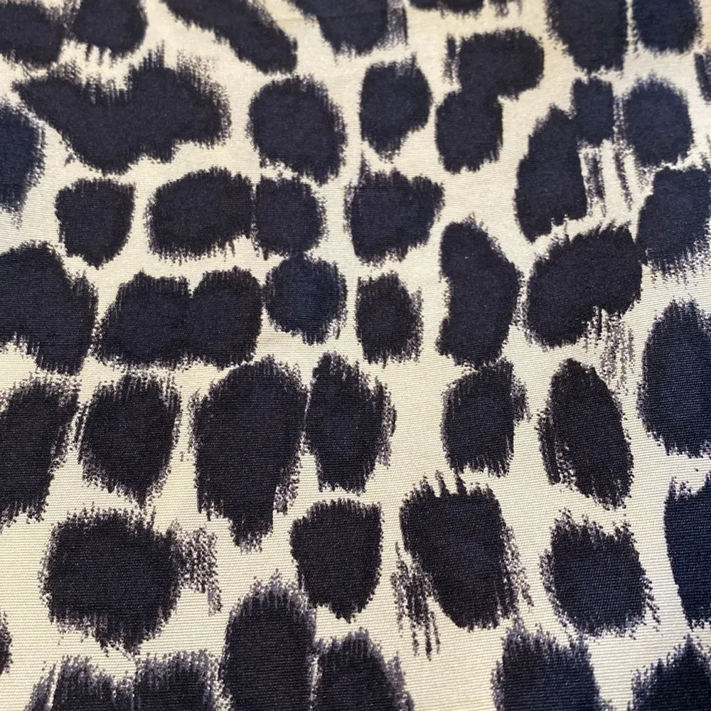 Kate Spade Silk Swing S/S Open Back Animal Print Cream Black Lined Dress Size 4 - Image 2