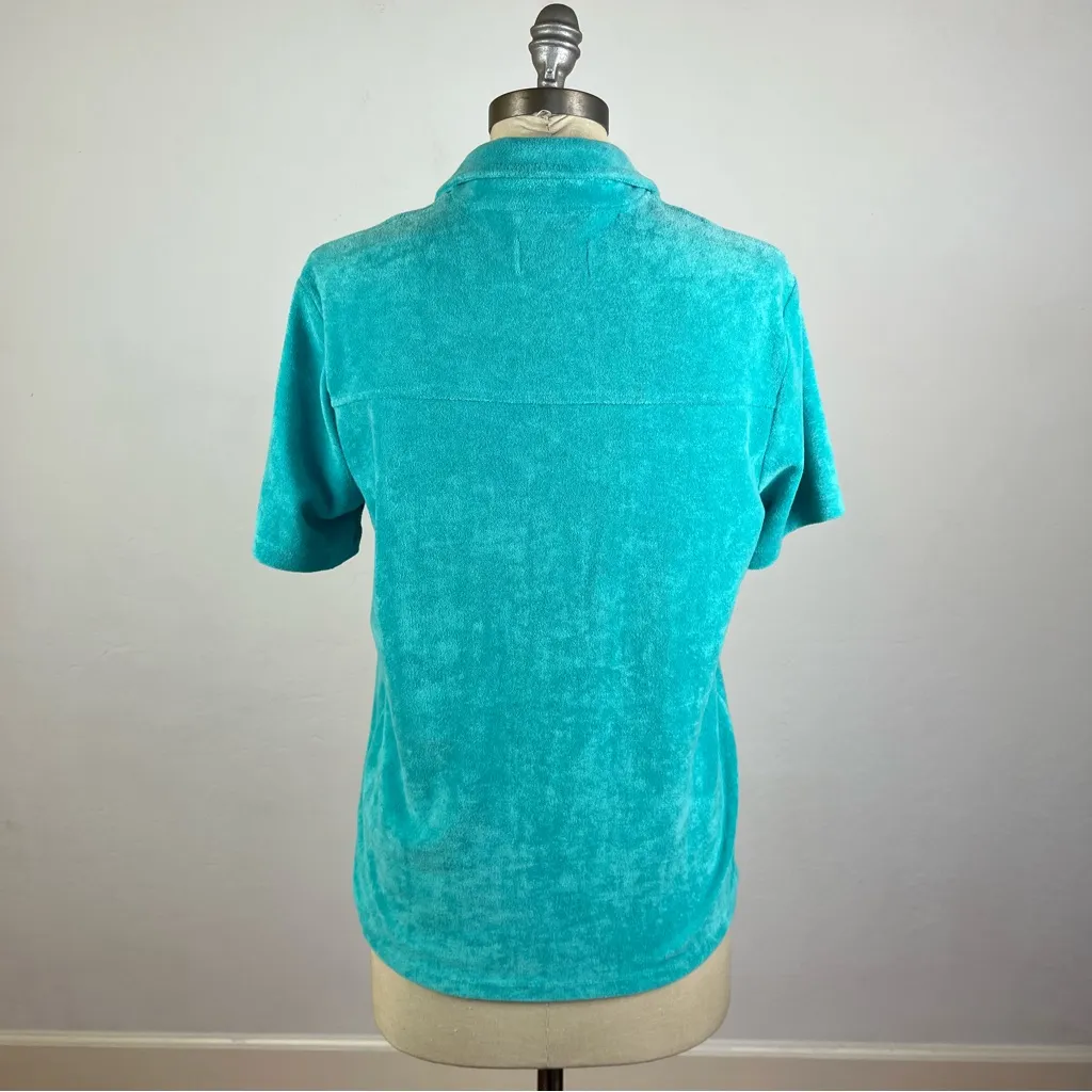 Aritzia TNA Short-sleeve button-up terry shirt - Image 5