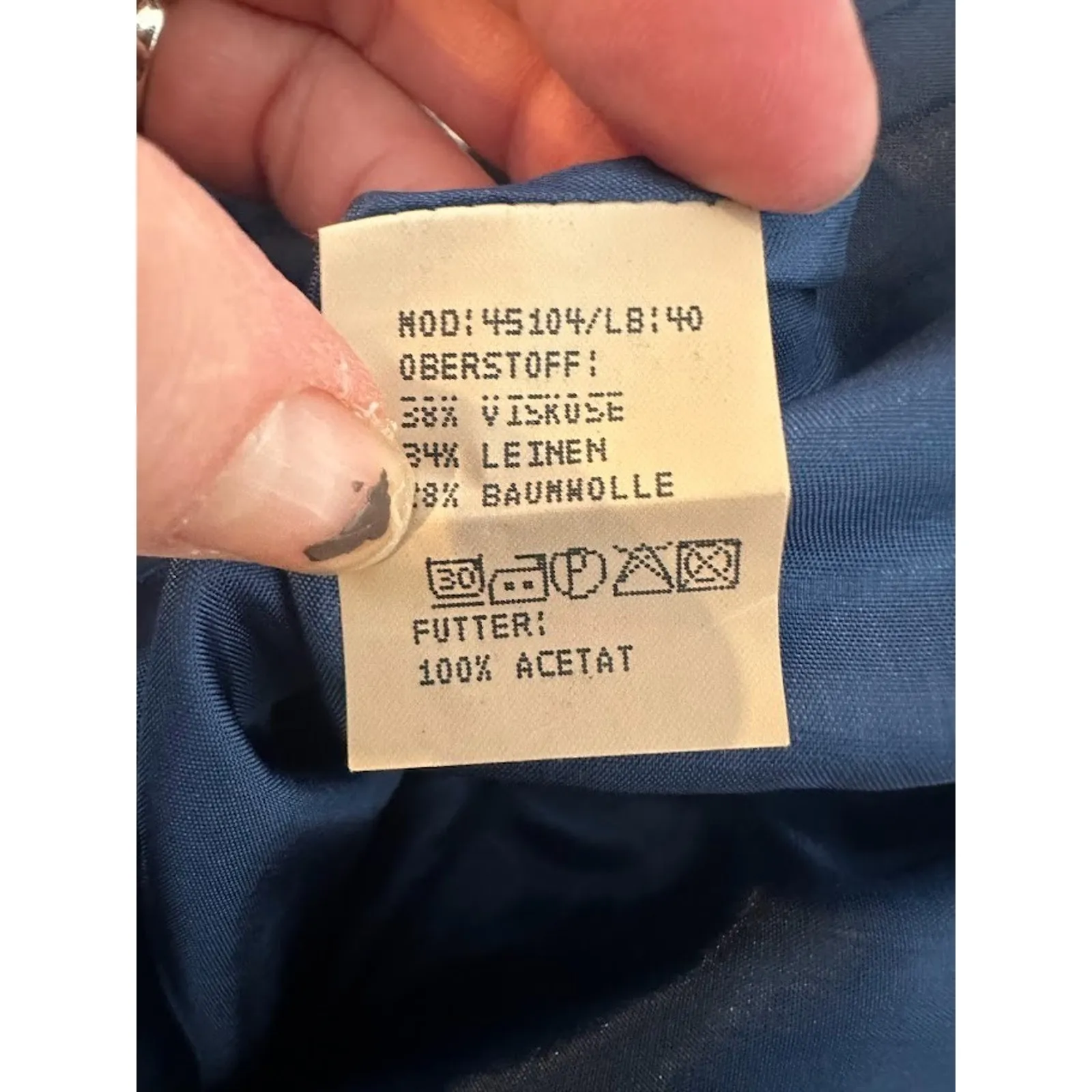 VTG PERRY LANDHAUS Pleated Maxi Skirt Linen Blend Blue Cottage Gingham Size 10 - Image 8