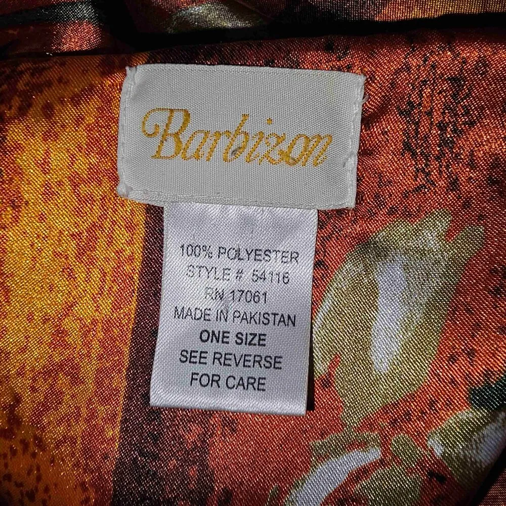 Barbizon Womens Gold V Neck Floral Loose Fit Kaftan Dress One Size Mrs‎ Roper - Image 4