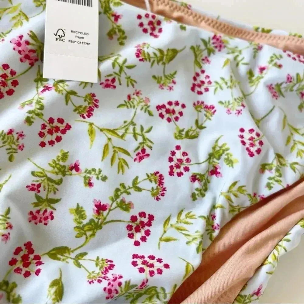 J Crew Curved waist cheeky bikini bottom in cloud meadow floral Size XXL NWT - Image 6