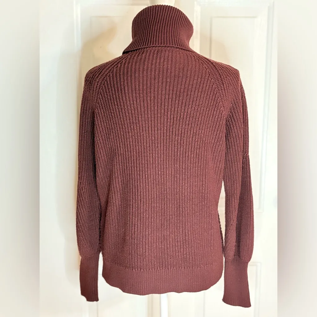 White House Black Market Brick Red Turtleneck Sweater - Image 4
