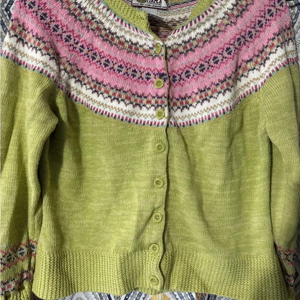 vintage  knit cardigan sweater - Image 3