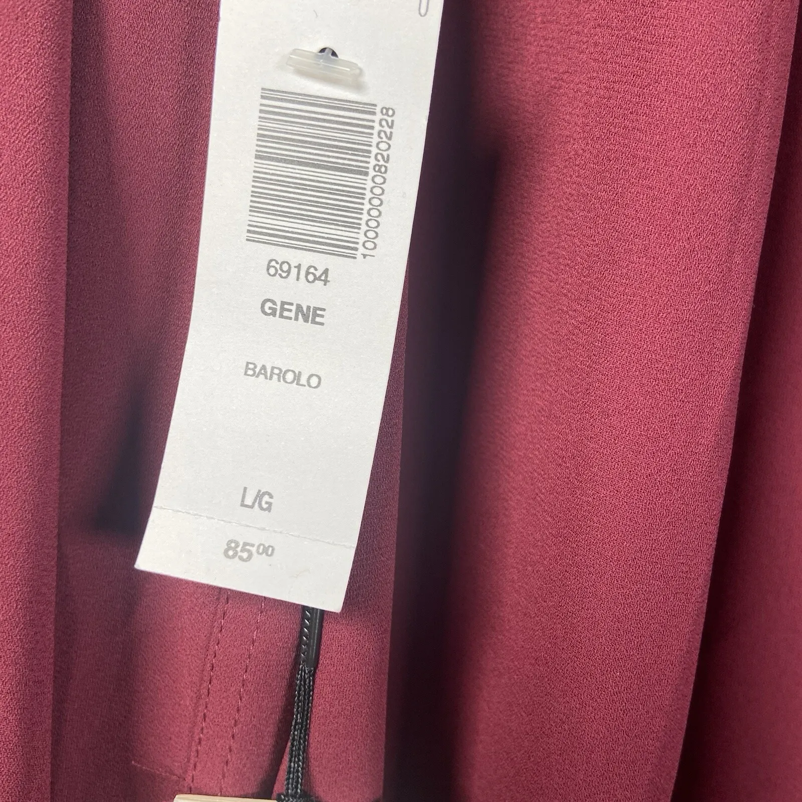 Aritzia Babaton Gene Women's Shirt Size L Maroon Long Sleeve Button Up‎ NEW NWT - Image 4