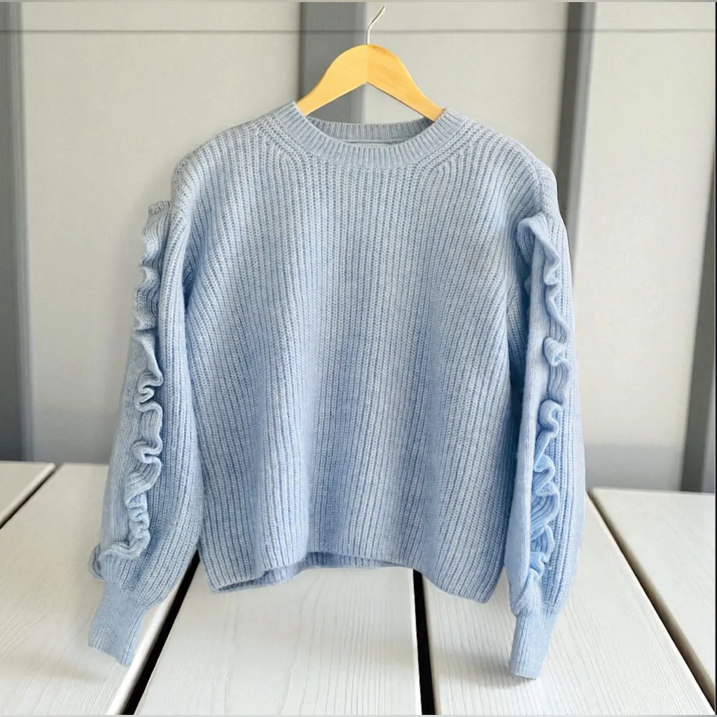 Zara Women’s Flounce Knit Sweater - Image 2