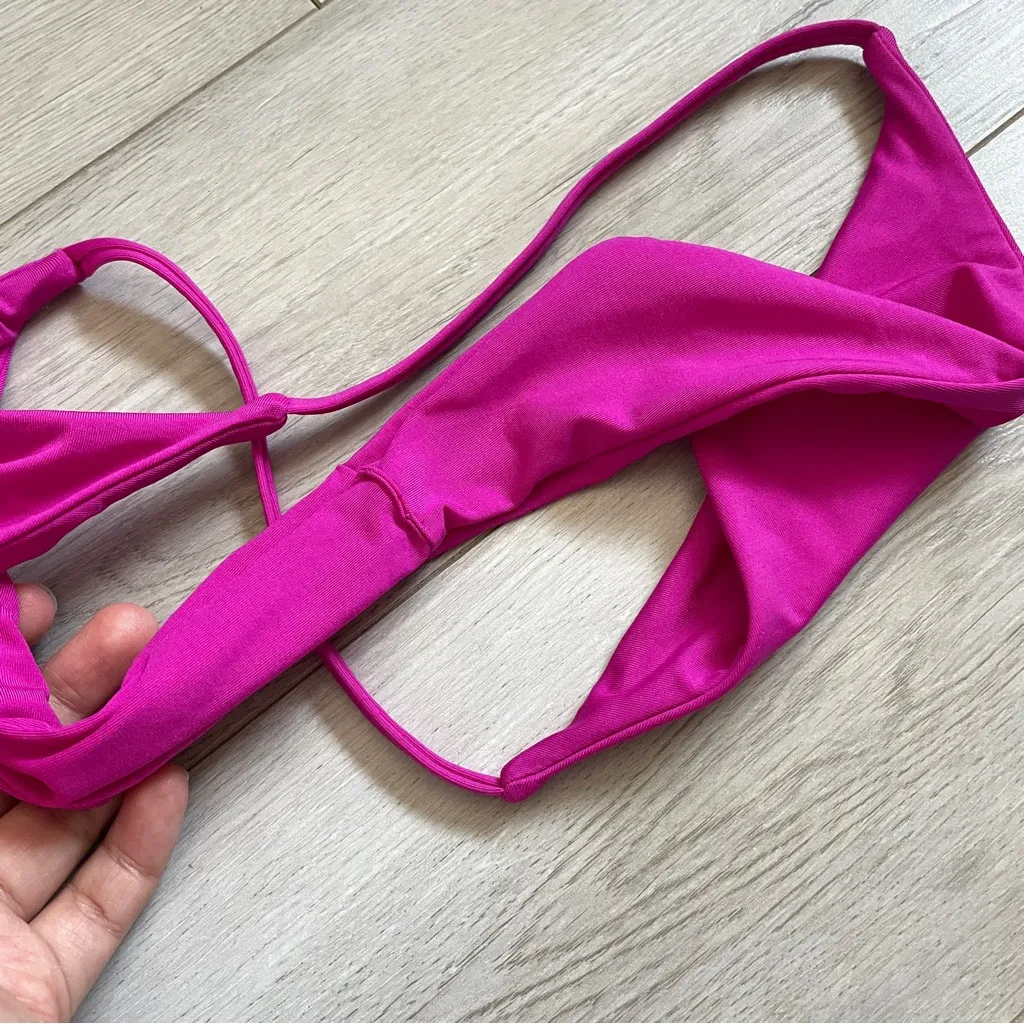 Monday Swimwear Bikini Bottoms brazil thong womens Pink (medium) swim cheeky - Image 4