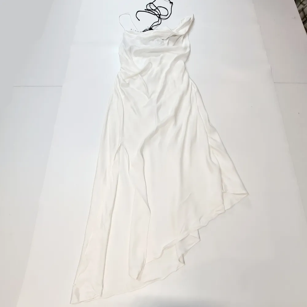 L'Academie Azaria Midi Dress in White & Black - Image 2