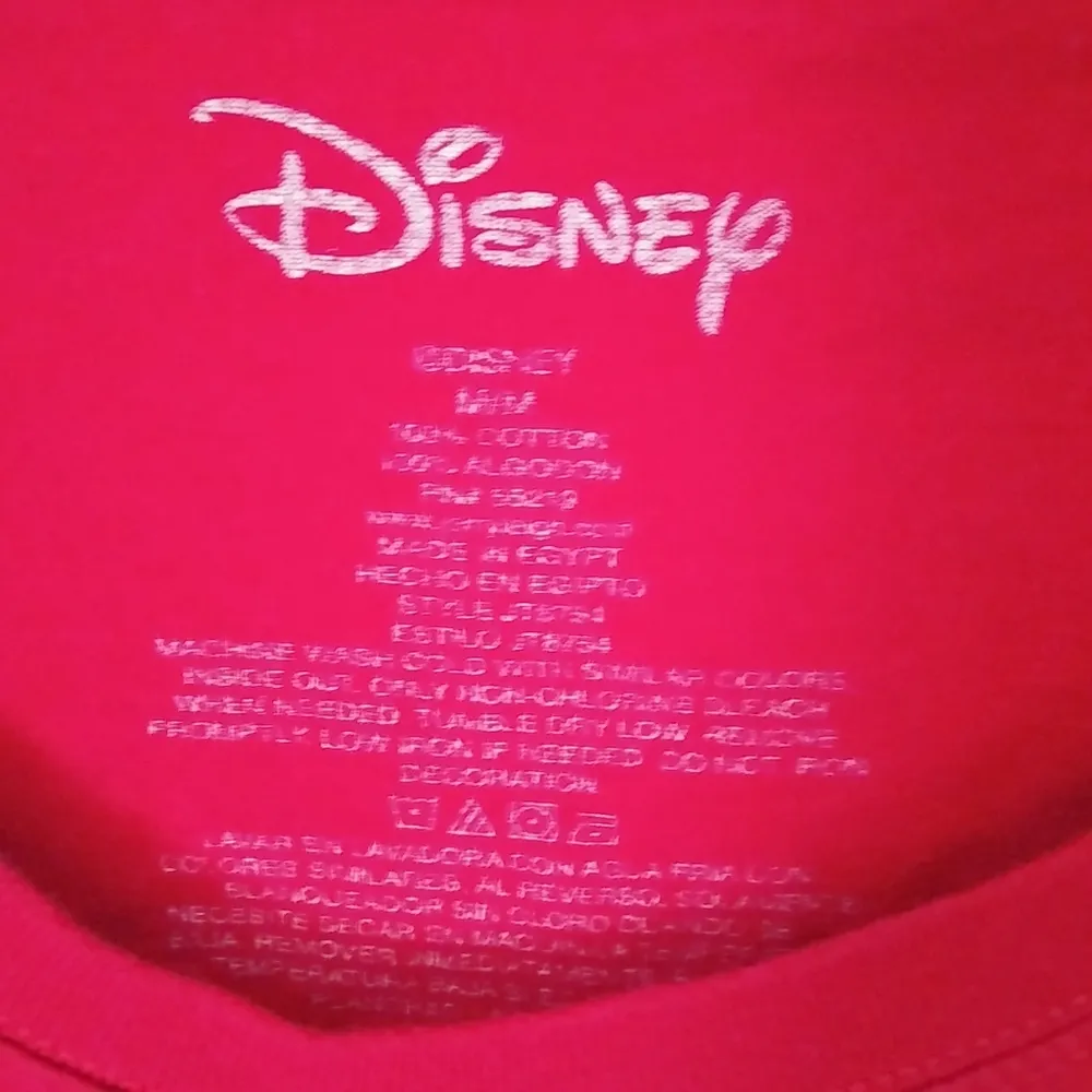 Disney M Minnie Mouse Red Short Capped Sleeve Love Heart Hands Top - Image 5