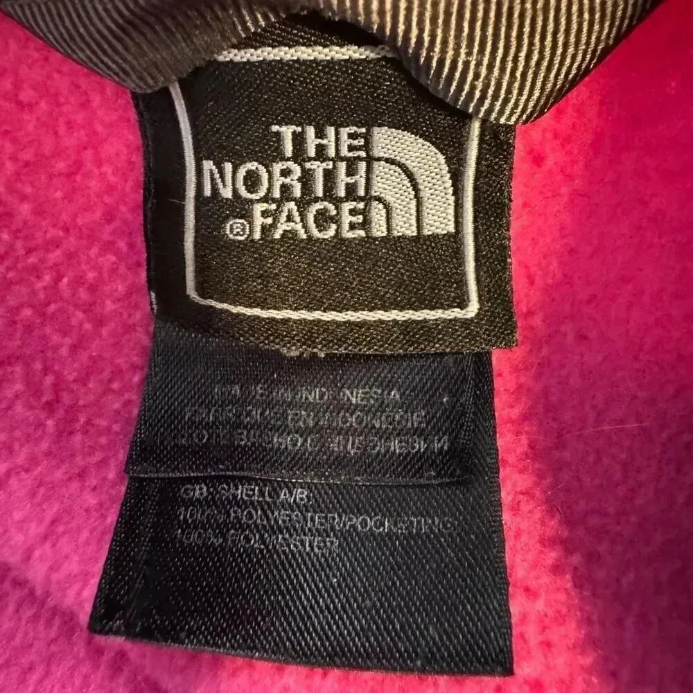 The North Face Denali Jacket Small Pink Gray Full Zip Fleece Embroidered Logo - Image 7