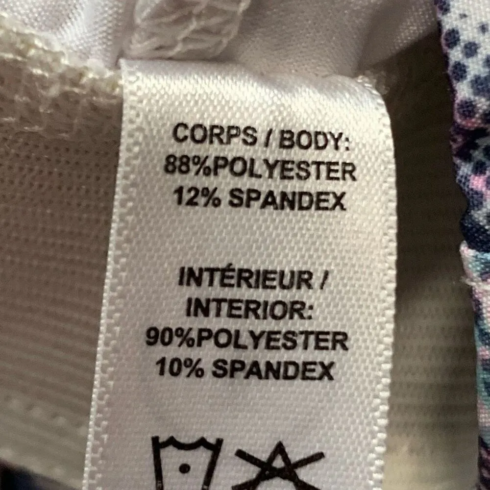 Tee Time Skort Blue Floral Pleated Athletic Printed Golf Tennis Mini Size Small - Image 6