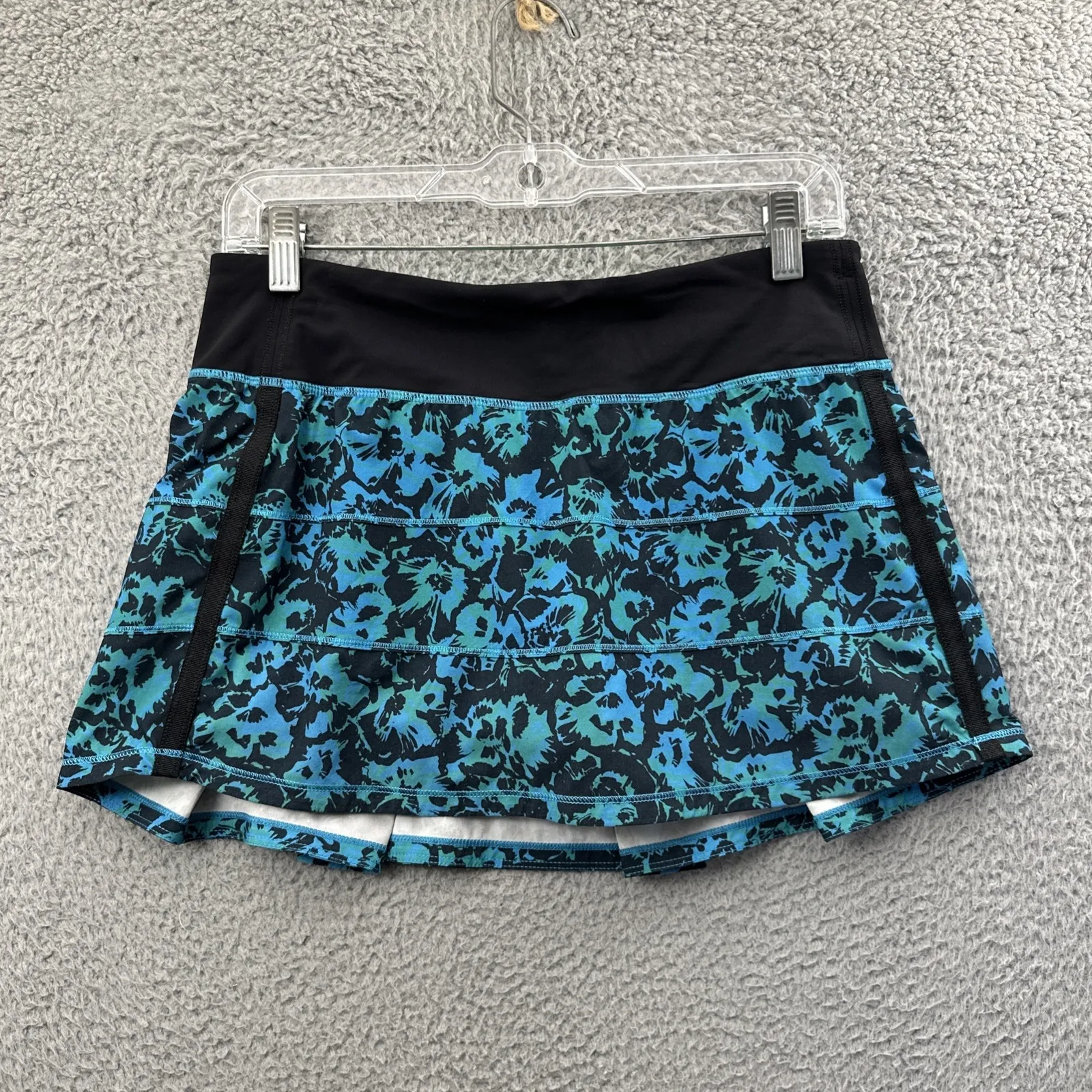 Lululemon Pace Rival Skirt Skort Fleur Sombre Kayak Blue Dragonfly Women's 6 - Image 2