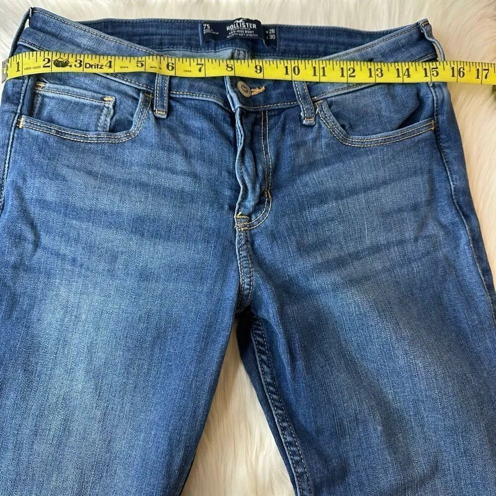 Hollister Soft Stretch Low Rise Boot Cut Jeans Size 28 - Image 9