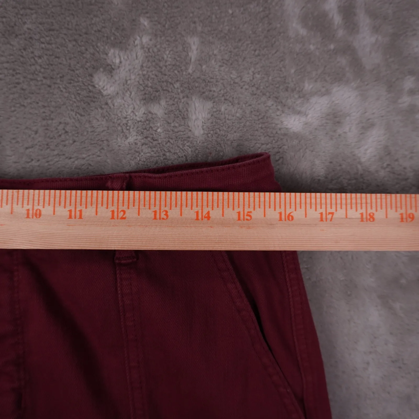 Judy Blue Garment Dyed Wide Leg Jeans Women's 15/32  Burgundy Red City Boho - Image 7